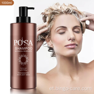 Juuste väljalangemise vastane looduslik juukseid taaskasvav šampoon
